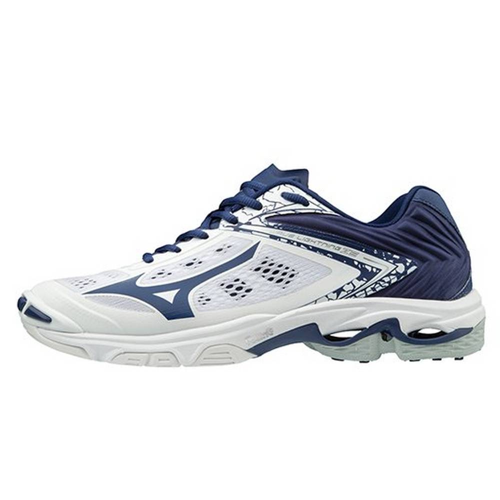 Sapatilhas Voleibol Mizuno Wave Lightning Z5 - Mulher - Branco/Azul Marinho - TZPJI3916